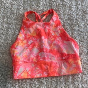 lululemon Energy Bra High Neck Long Line Shibori